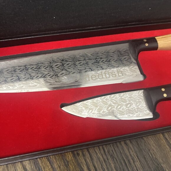 Dedfish Knife German Steel Set-New - Sold Out On Website 9” Chef + 3.5” Pairing - Picture 9 of 9